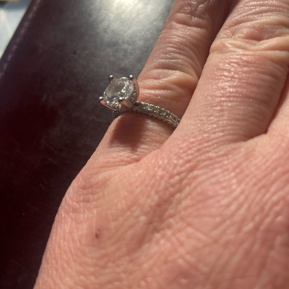 Elegant Silver Diamond Ring